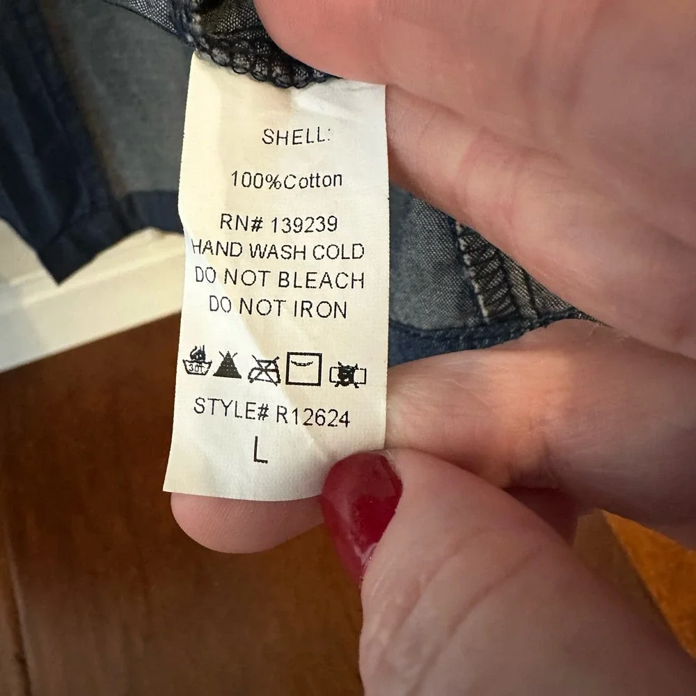 Do‎ + Be Women’s Dark Blue Chambray Tencel Duster Long Line Coat